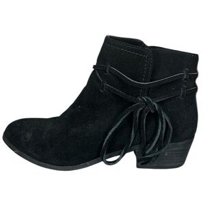 Splendid Black Suede Leather Booties Womens Size 7